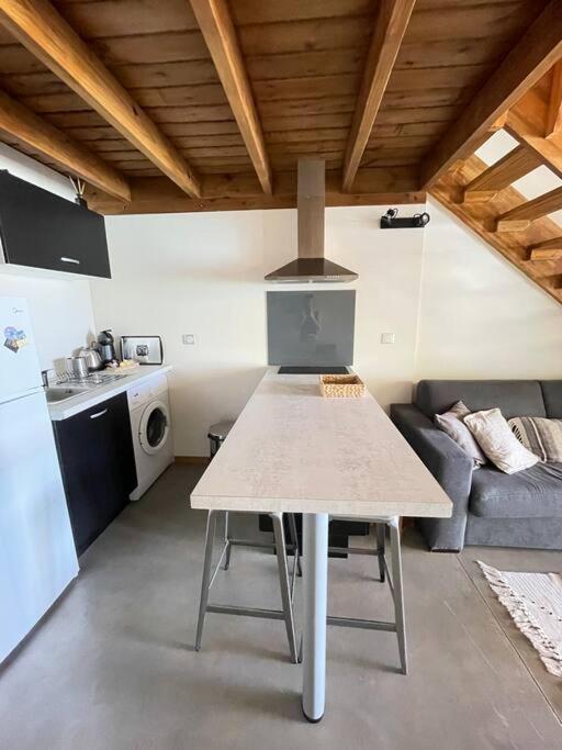 Kuchyň nebo kuchyňský kout v ubytování Duplex vue mer - Saline les bains
