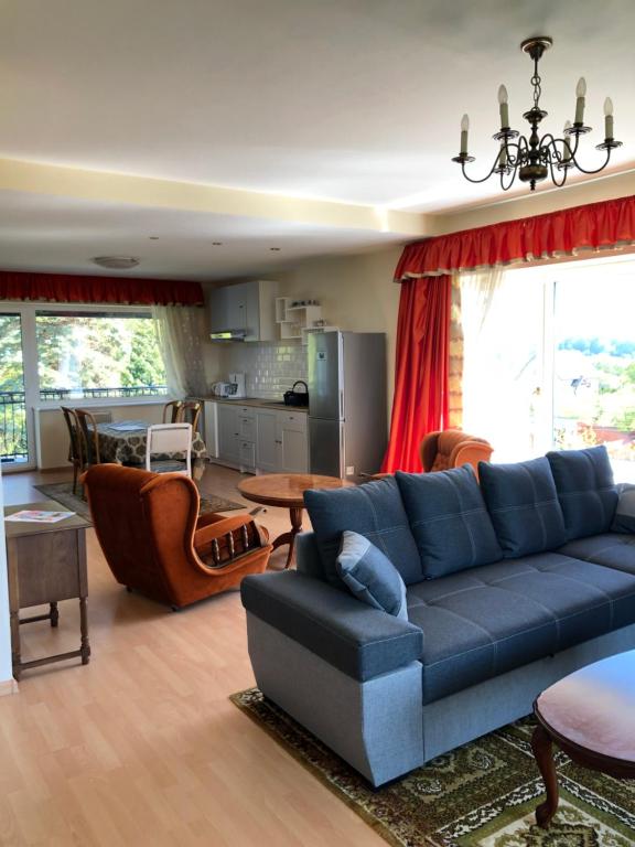 Kuchyň nebo kuchyňský kout v ubytování Willa Wicko - Międzyzdroje - apartamenty z aneksem - widok na Zalew Szczeciński