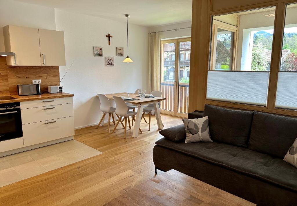 Kuchyň nebo kuchyňský kout v ubytování Apartment Breitensteinblick - wandern, radeln und Mehr