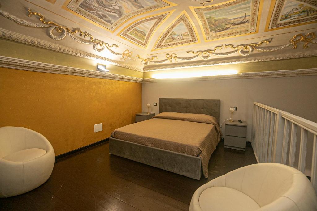 Letto o letti in una camera di Dimora patrizia in centro