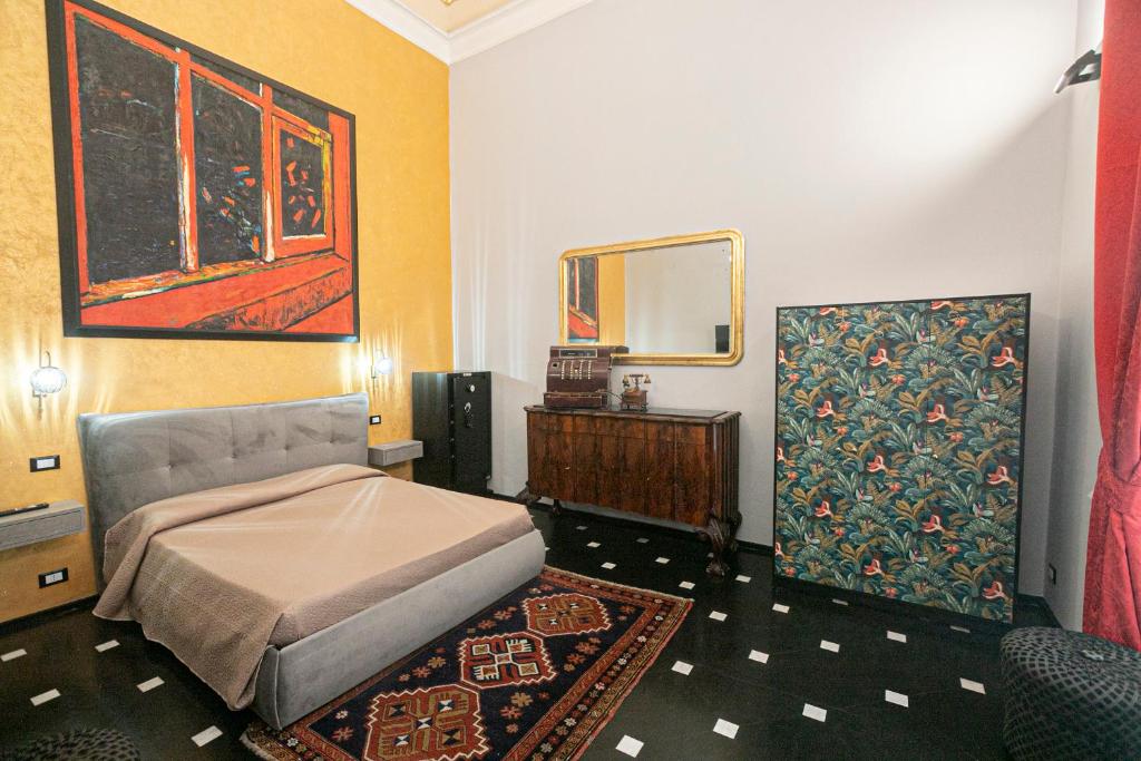Letto o letti in una camera di Dimora patrizia in centro