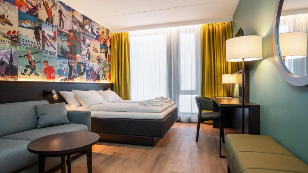 Postel nebo postele na pokoji v ubytování Thon Hotel Snø