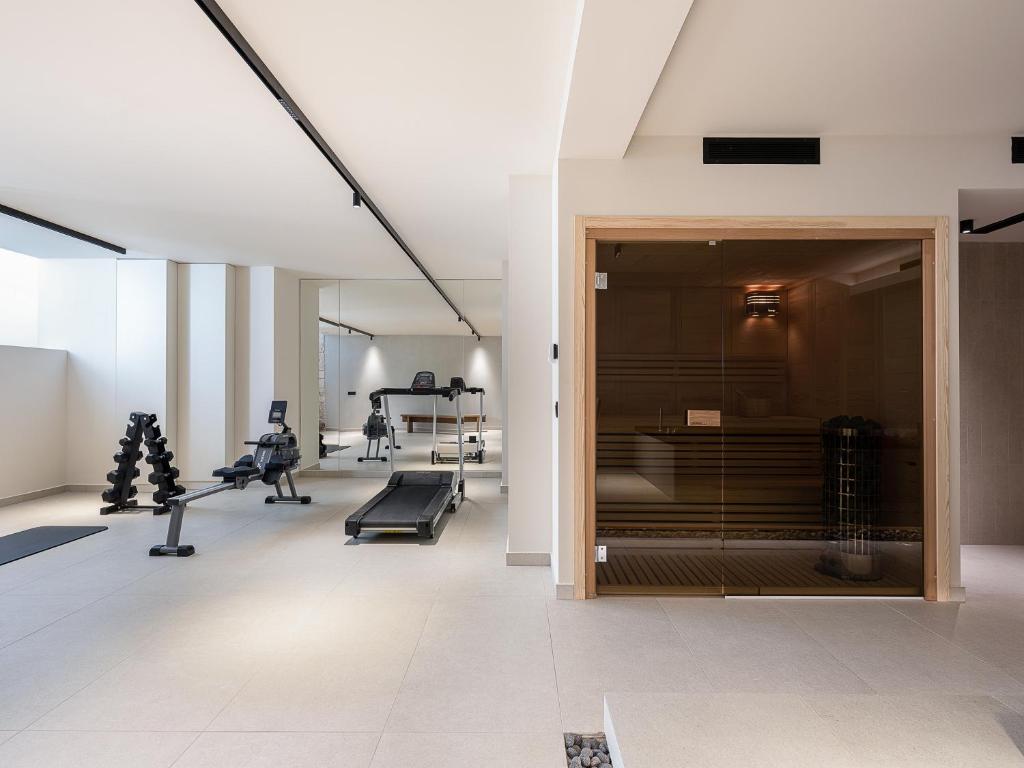 Fitness centrum a/nebo fitness zařízení v ubytování Pnoe Villas - Seafront Experience