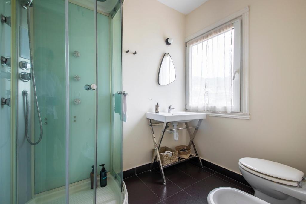 Koupelna v ubytování Hotel Donosti