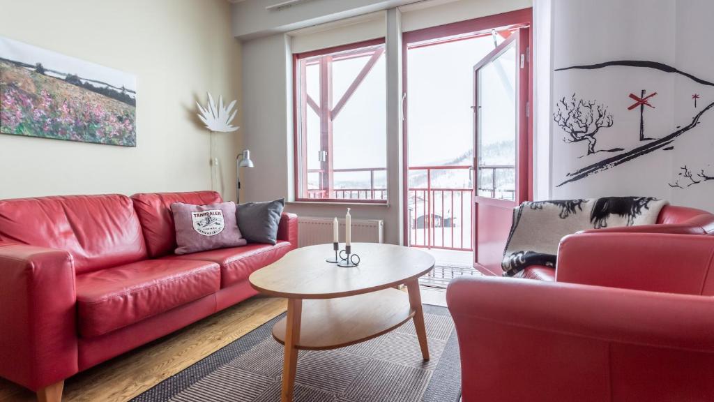 Гостиная зона в Ski Lodge Tänndalen