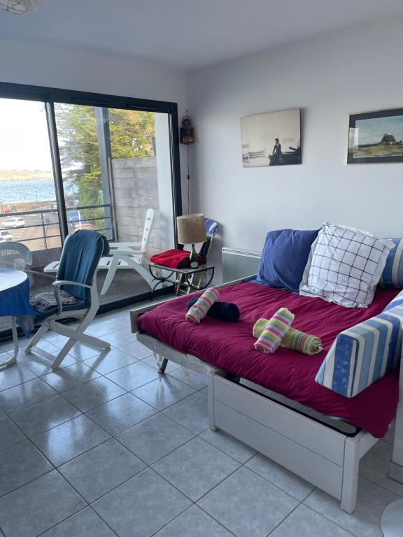 Posezení v ubytování Studio à Port Manec'h - Vue mer & plage à pied