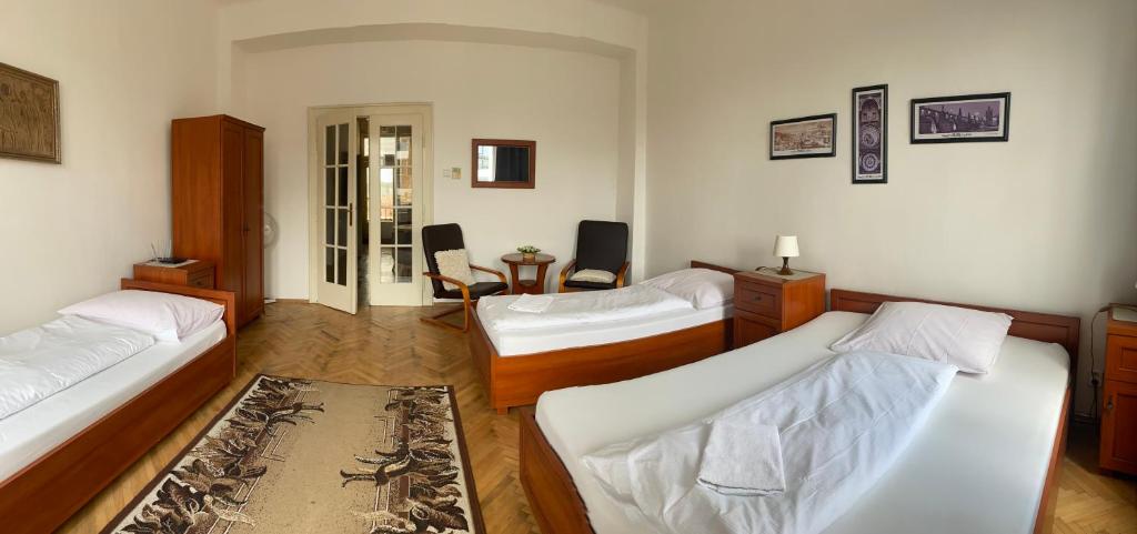 Postel nebo postele na pokoji v ubytování Apartmán Kaiser