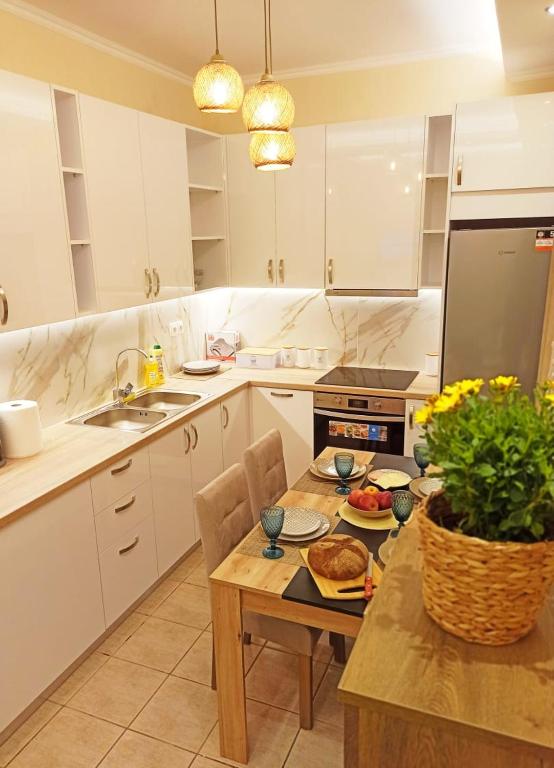 Kuchyň nebo kuchyňský kout v ubytování Elmar Apartment