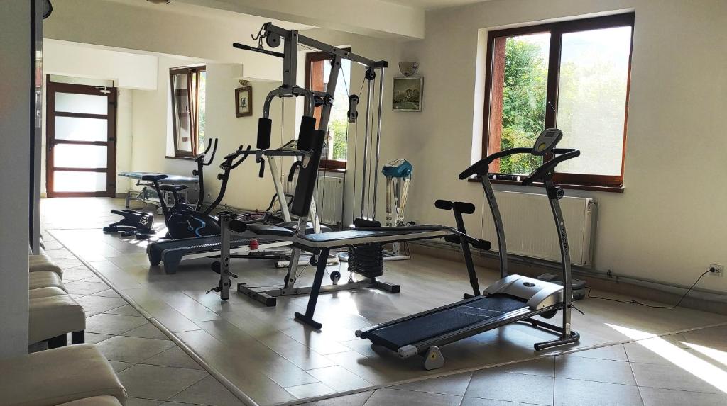 Fitness centrum a/nebo fitness zařízení v ubytování Hotel Suprem