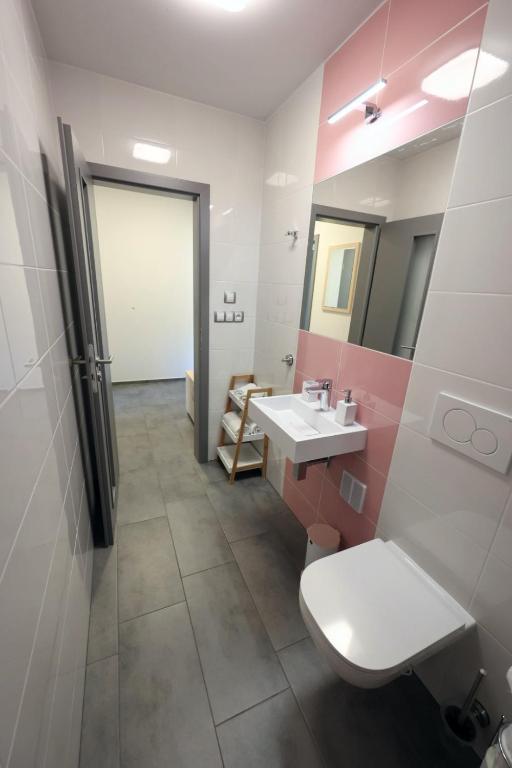 Koupelna v ubytování Apartmány Vír