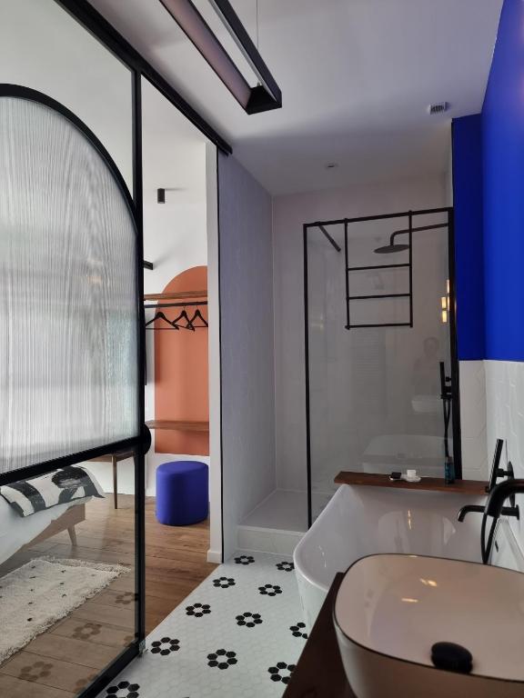 La Parenthèse du Las, Maison d'hôtes, Piscine et Spa, entre Bordeaux et Cap Ferret - Double Room With Terrace