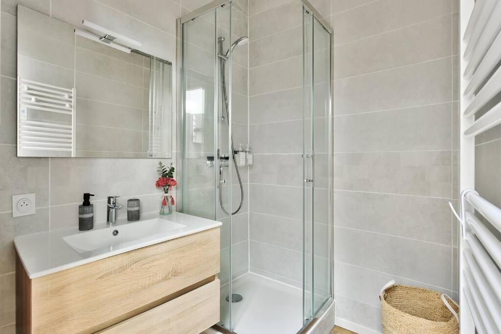Koupelna v ubytování appartement Karibu à Lagnieu