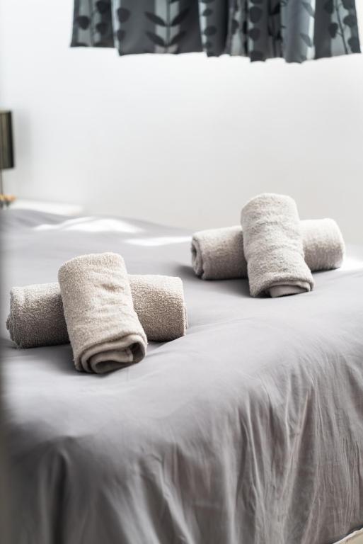 Postel nebo postele na pokoji v ubytování Apartament Granollers Up Live I