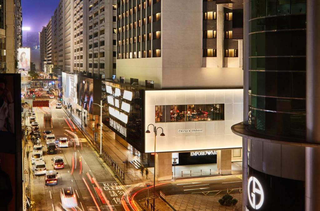 Nespecifikovaný výhled na destinaci Hongkong nebo výhled na město při pohledu z hotelu