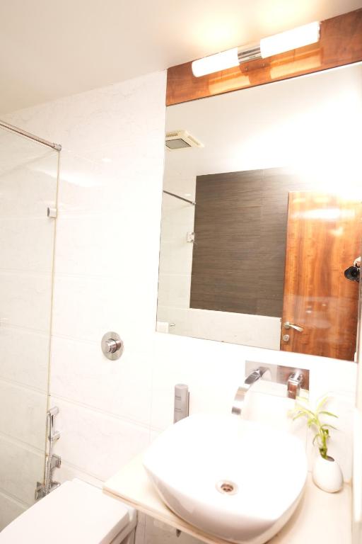 Koupelna v ubytování Hotel Hardeo