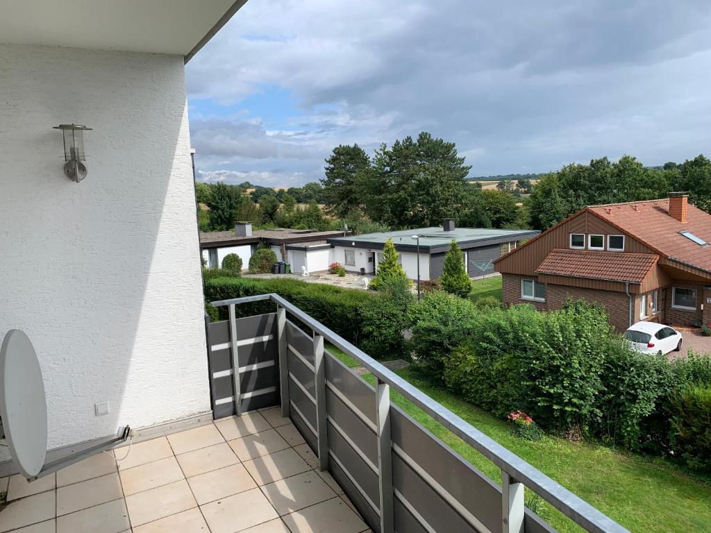 Balkón nebo terasa v ubytování Ferienappartment Möhnesee