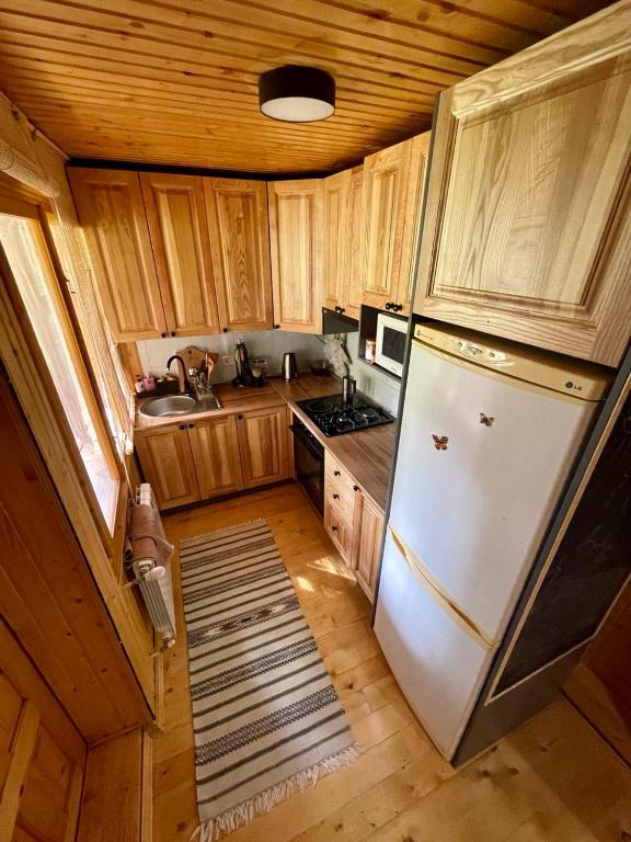 Kuchyň nebo kuchyňský kout v ubytování Sheshory Chalet