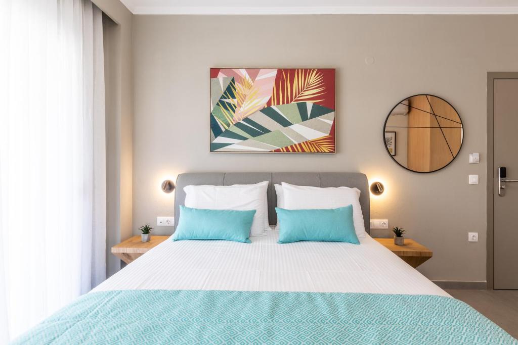 Postel nebo postele na pokoji v ubytování Bianco Mare Studios-Apartments
