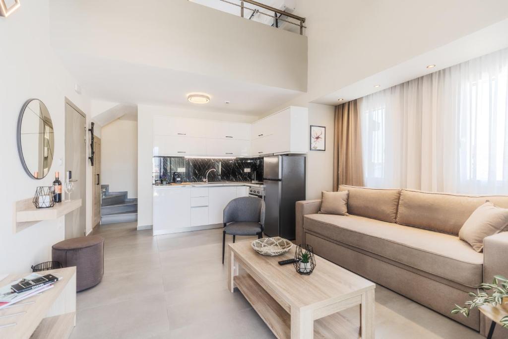Posezení v ubytování Bianco Mare Studios-Apartments