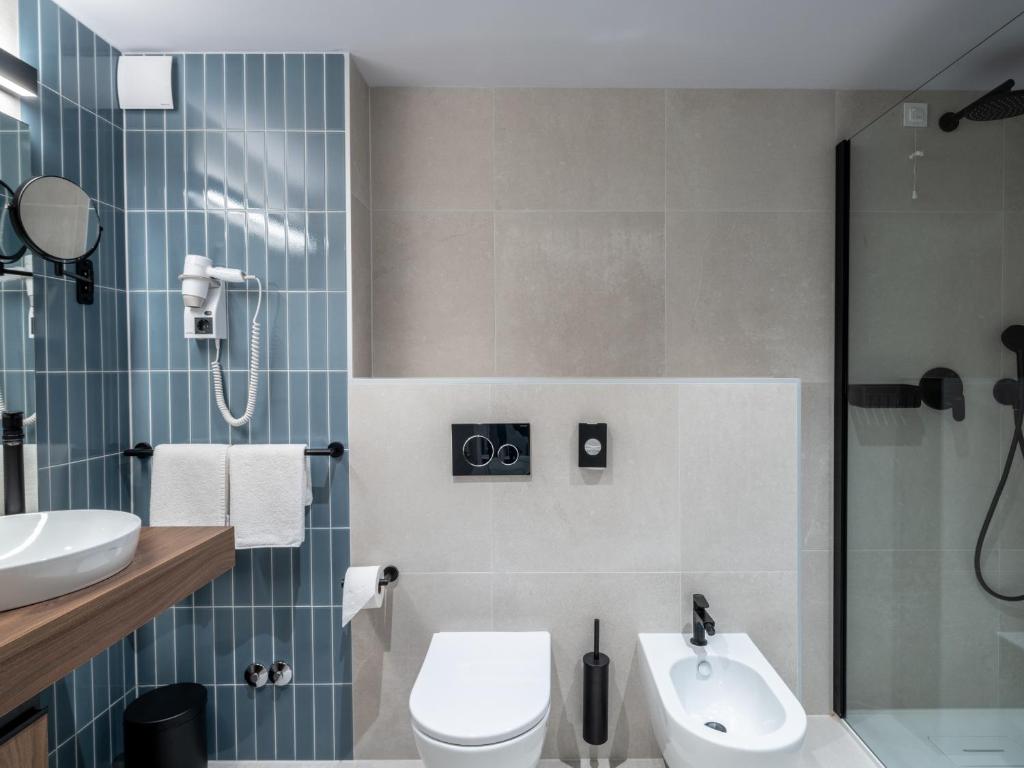 Koupelna v ubytování Hotel Villa Rosetta