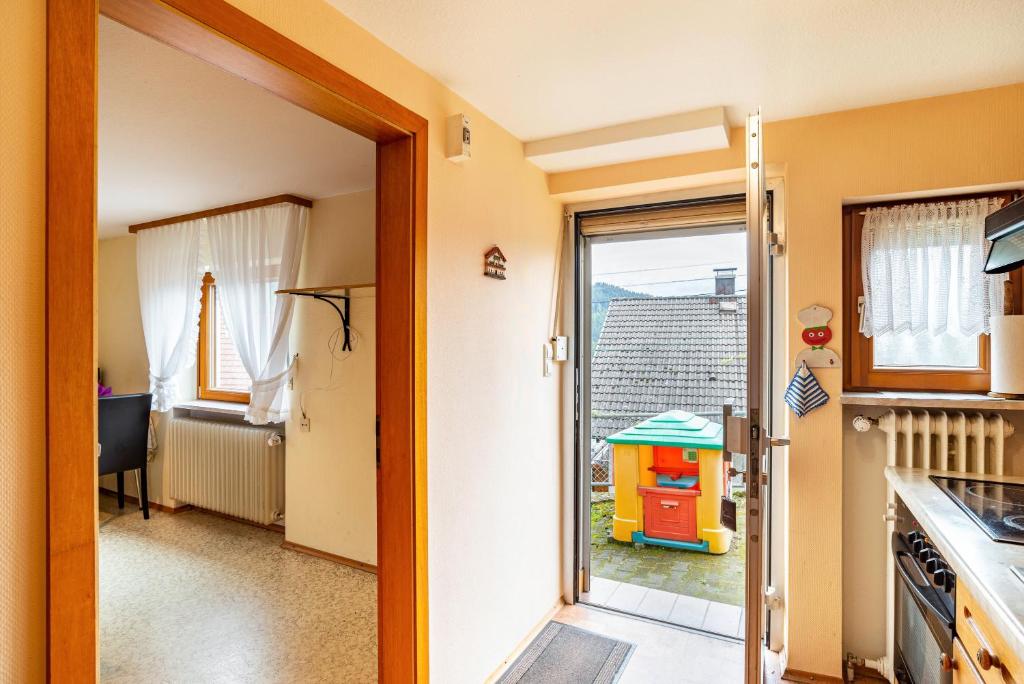 Postel nebo postele na pokoji v ubytování Bergblick