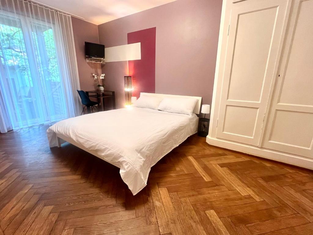 Cama o camas de una habitación en Cozy 1 room apartment in Zug