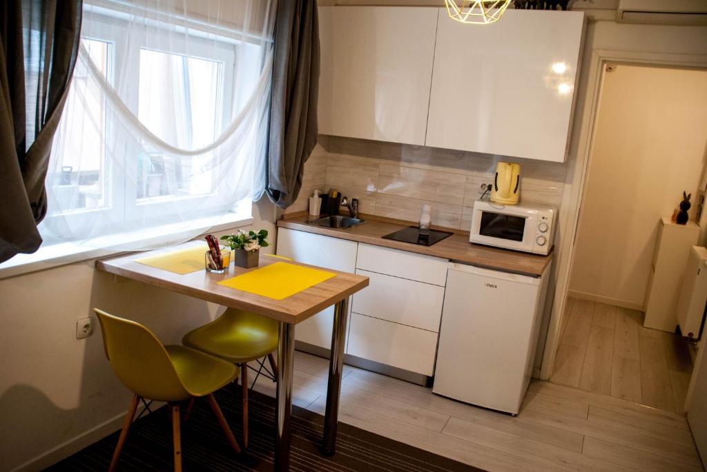 Kuchyň nebo kuchyňský kout v ubytování Apartments Lisinski - Private parking