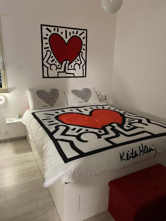 Ένα ή περισσότερα κρεβάτια σε δωμάτιο στο 30 passi dalla spiaggia