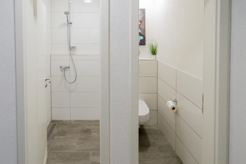 Koupelna v ubytování Cannstatter Hotel
