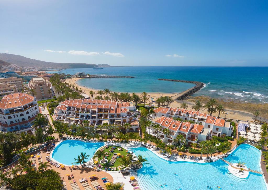 an aerial view of the resort and the beach at Parque Santiago III Official in Playa de las Americas