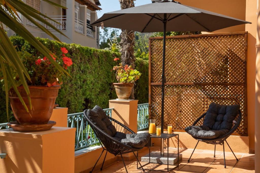 Posezení v ubytování Poseidon Suites by CorfuEscapes