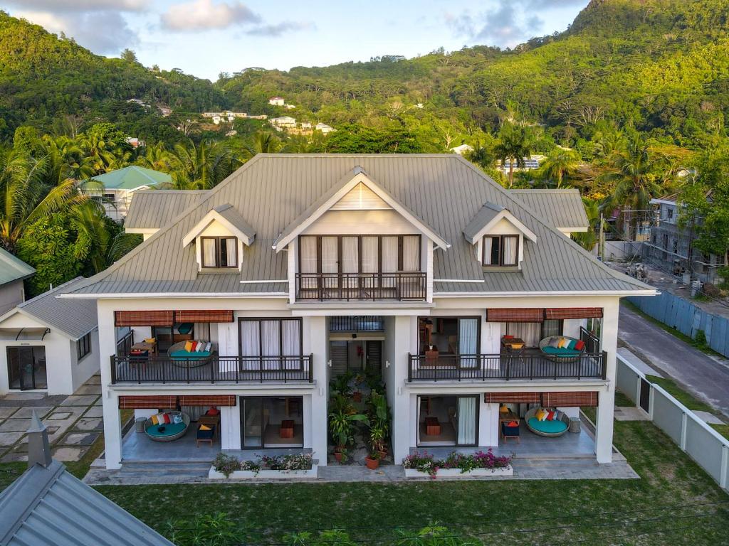 an aerial view of a house at Nautilus Apartments in Mahe