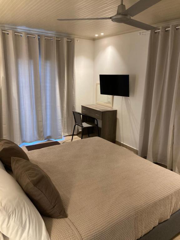 Postel nebo postele na pokoji v ubytování Fiskardo Beach House
