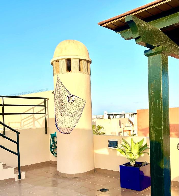 Balkón nebo terasa v ubytování Atico Duplex PARAISO VERA Playa PISCINA PRIVADA