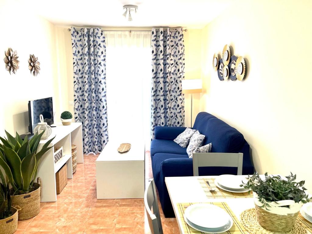 Posezení v ubytování Atico Duplex PARAISO VERA Playa PISCINA PRIVADA