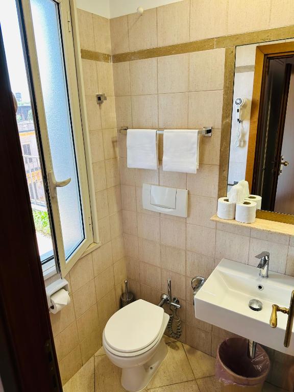 Koupelna v ubytování Hotel Principe Di Piemonte