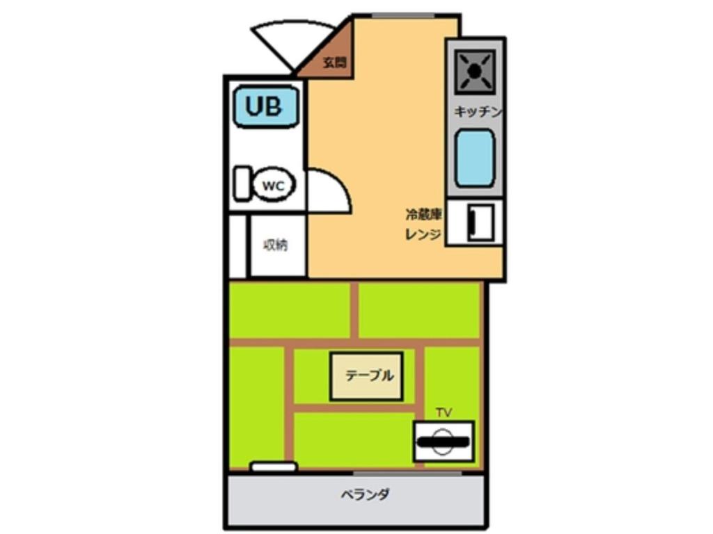 un plan d'étage d'une maison dans l'établissement Kokusai Towns Inn - Vacation STAY 35453v, à Naha