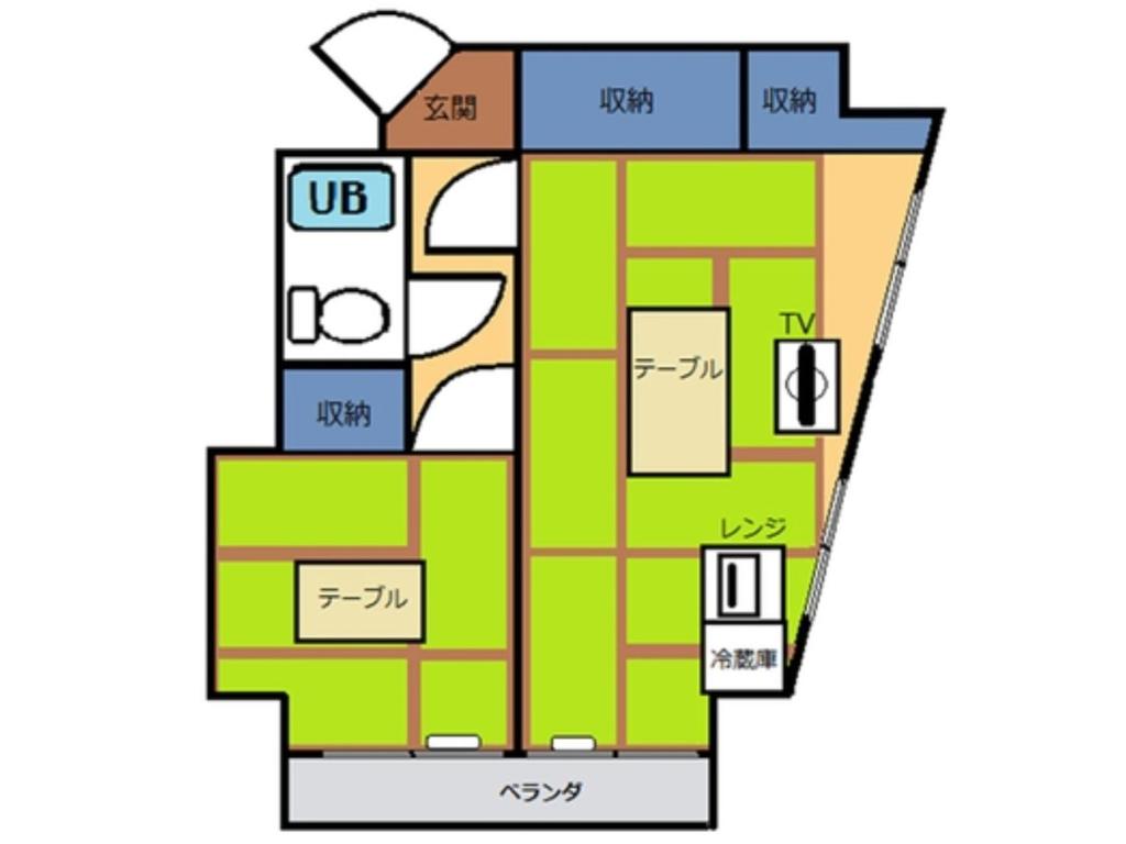 Kokusai Towns Inn - Vacation STAY 35424v في ناها: مخطط ارضي للمنزل