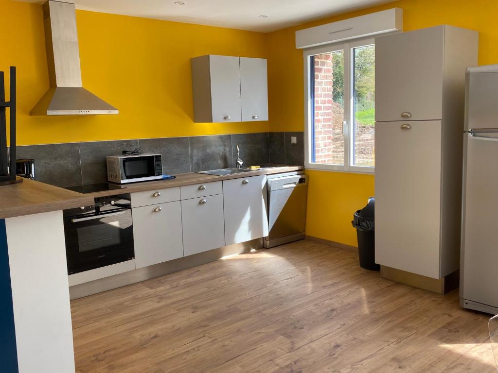 Kuchyň nebo kuchyňský kout v ubytování La Margotine