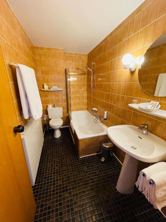 Koupelna v ubytování Hostellerie Sainte-Cécile
