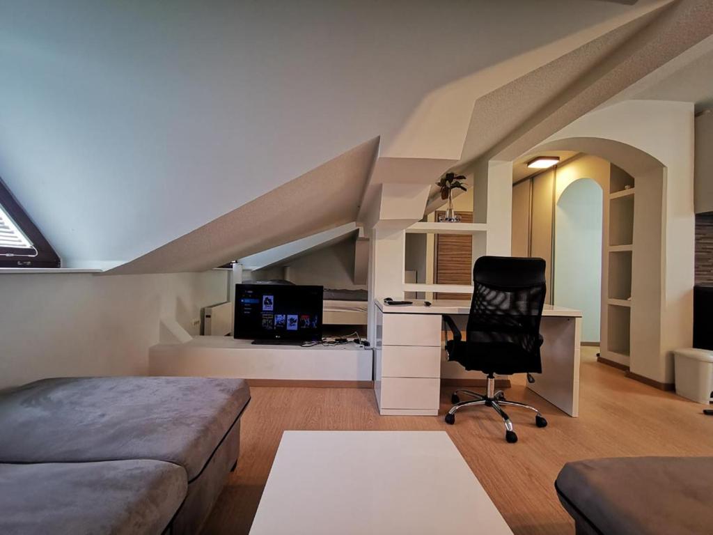 TV a/nebo společenská místnost v ubytování DB Bled Apartment