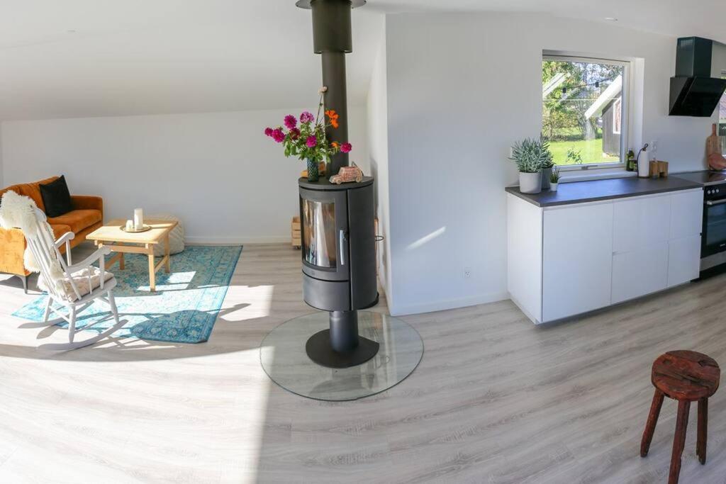 Kuchyň nebo kuchyňský kout v ubytování Bright summer house close to the beach and water