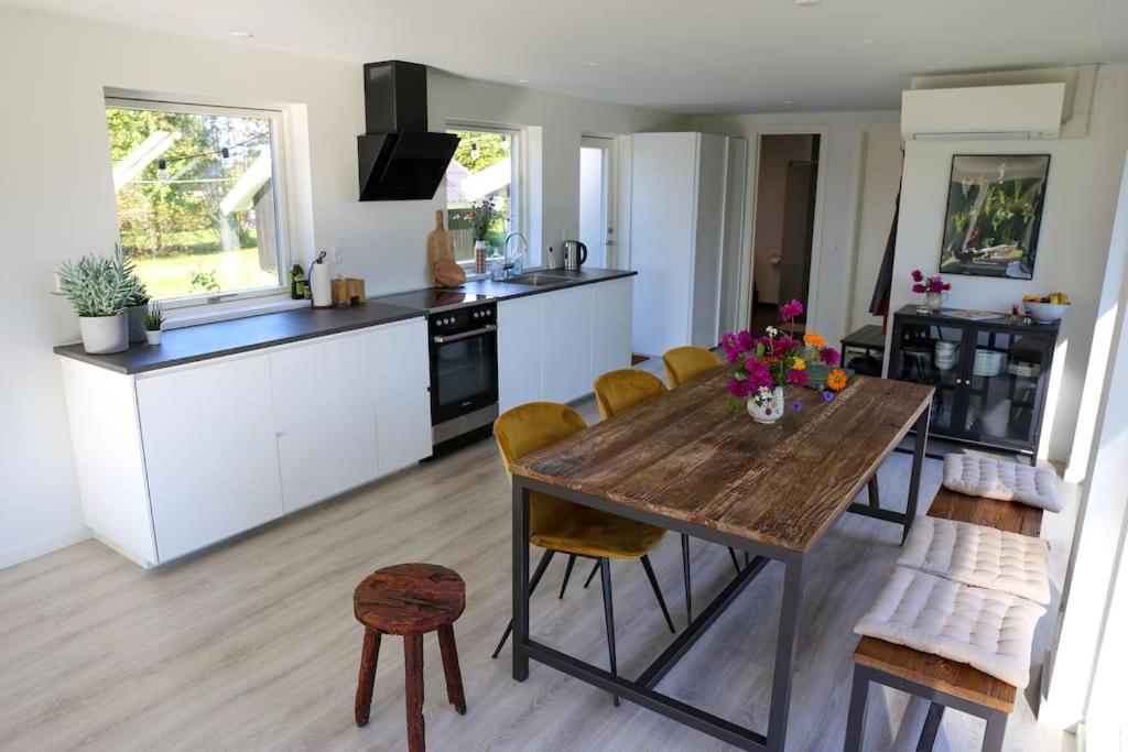 Kuchyň nebo kuchyňský kout v ubytování Bright summer house close to the beach and water