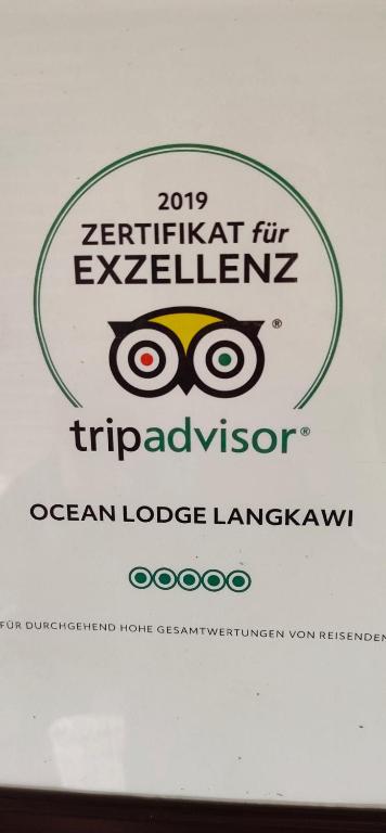 Certifikát, hodnocení, plakát nebo jiný dokument vystavený v ubytování OCEAN LODGE