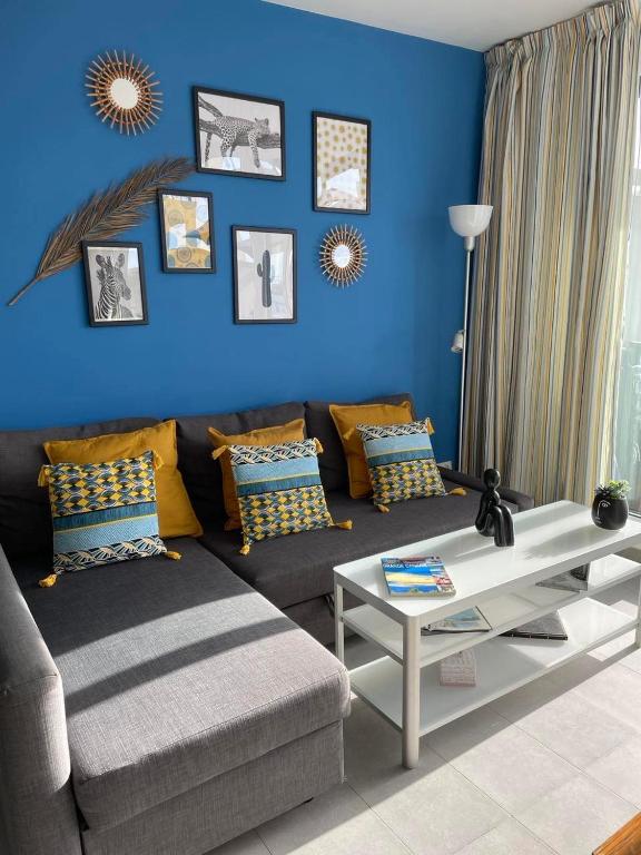 A seating area at MOGAN PEARL - POOL - DOUBLE TERRACE - OCEAN VIEW - BEACH - WIFI - WONDERFUL Complex - FREE DIGITAL TRAVEL GUIDE