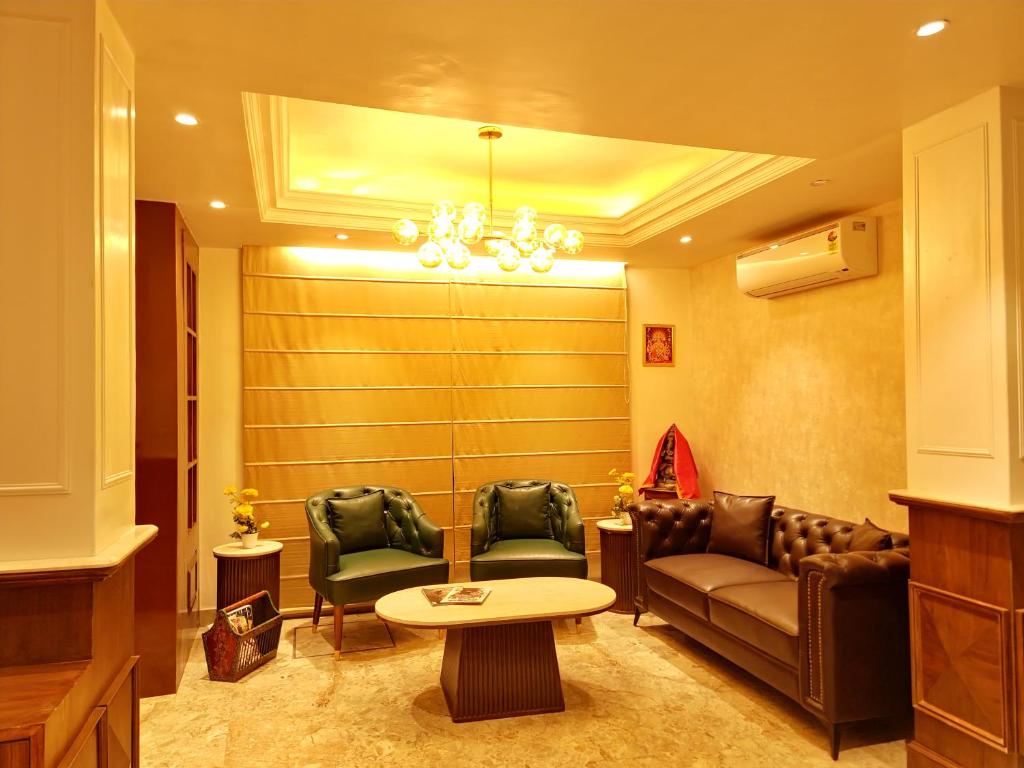 Posezení v ubytování Vaydantaa - Luxury Boutique Resort Mussoorie