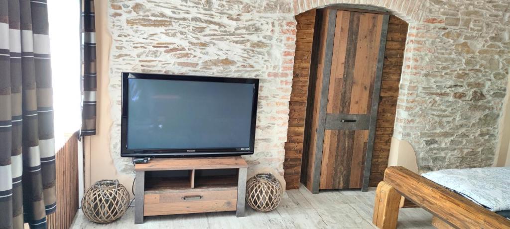 TV a/nebo společenská místnost v ubytování Apartmán Houmr