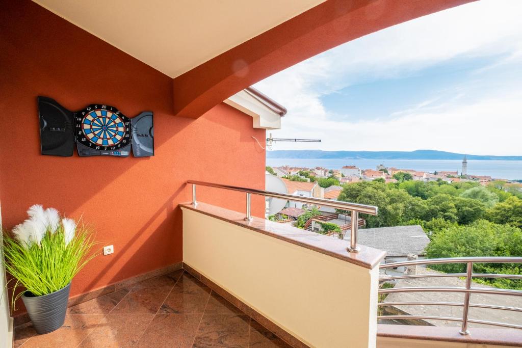 Balkón nebo terasa v ubytování Apartments Laganini