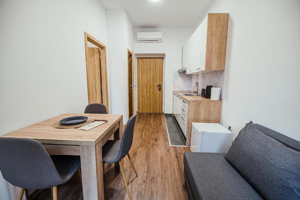 Kuchyň nebo kuchyňský kout v ubytování Guesthouse Pr'Šefu
