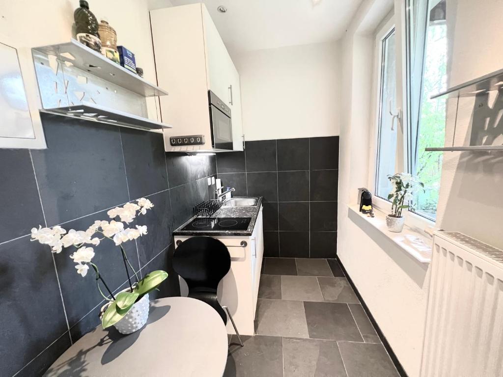 Kuchyň nebo kuchyňský kout v ubytování Cozy 1 room apartment in Zug